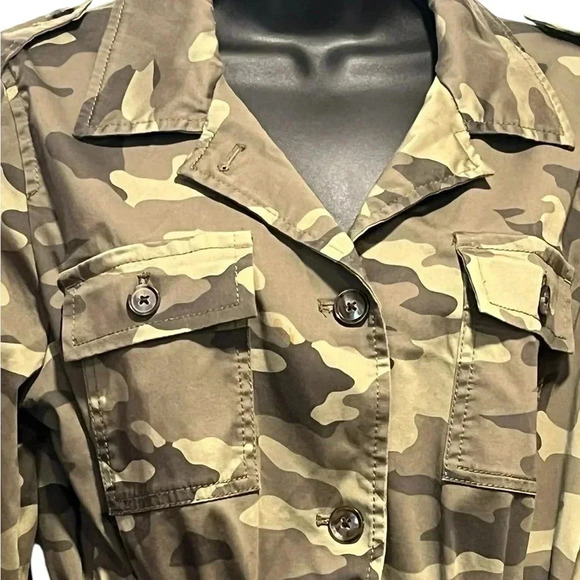 Banana Republic Utility Military Green Camo Jacket Coat Womens Medium - Picture 3 of 12